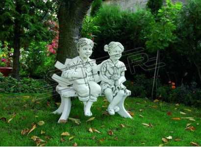 Boy Sitting Figure Statue Figures Decorative Sculpture Statues Garden